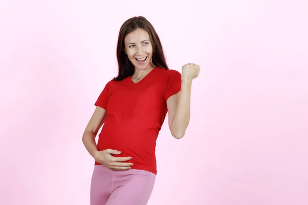 Jonge Mooie Vrouw Nieuwe Moeder Voeden Vuist Met Opgewonden Zelfvertrouwen — Stockfoto