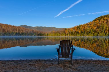 lake placid kalp göl güzel sonbahar görünümü