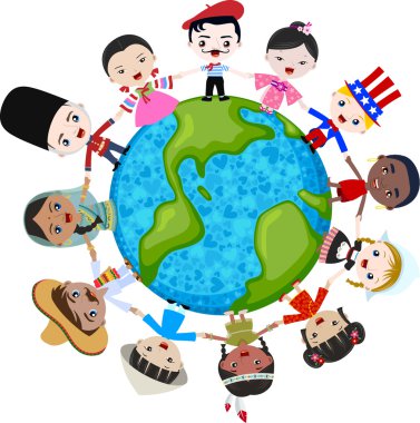 çok kültürlü çocuklar planet Earth