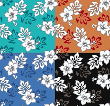 Hibiscus çiçek sorunsuz kumaş Tekstil