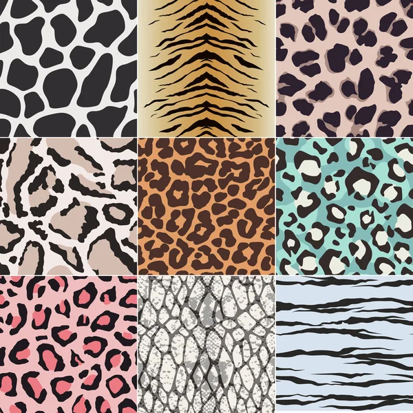 Seamless animal skin fabric textile pattern — Stock Vector