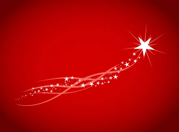 Shiny stars isolated on red background — Stock Vector