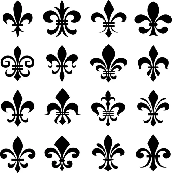 Klasik fleur de lys sembol seti