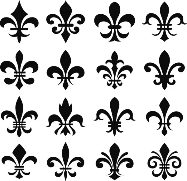 Klasik fleur de lys sembol seti