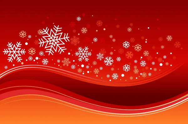 Fondo de Navidad con copos de nieve — Vector de stock