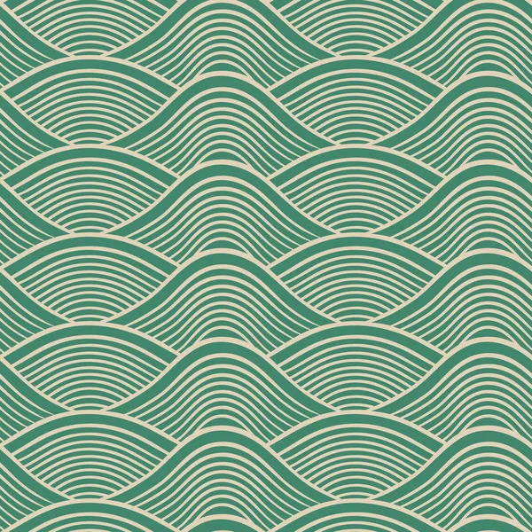 Japanese seamless ocean wave pattern — Stock Vector