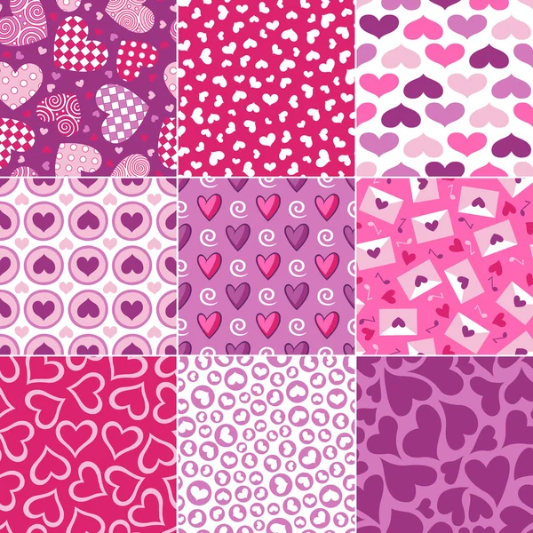Seamless heart pattern for valentines day — Stock Vector