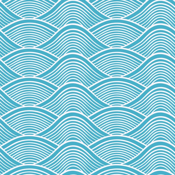 Japon dikişsiz okyanus dalgaları. — Stok Vektör
