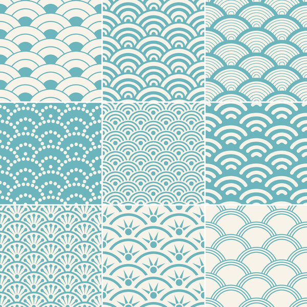 Seamless ocean wave pattern