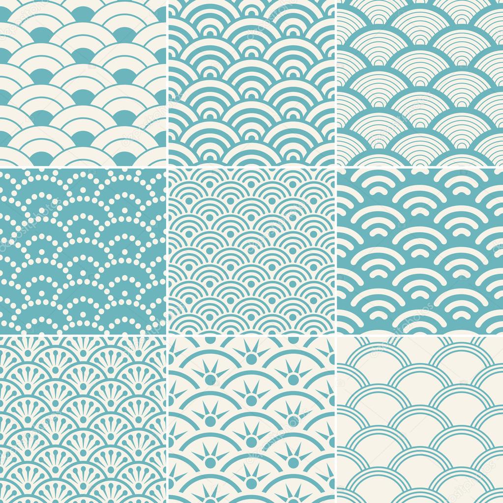 Seamless ocean wave pattern