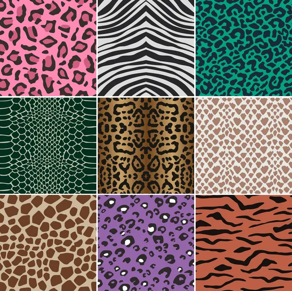 Motif de tissu de peau d'animal sans couture — Image vectorielle