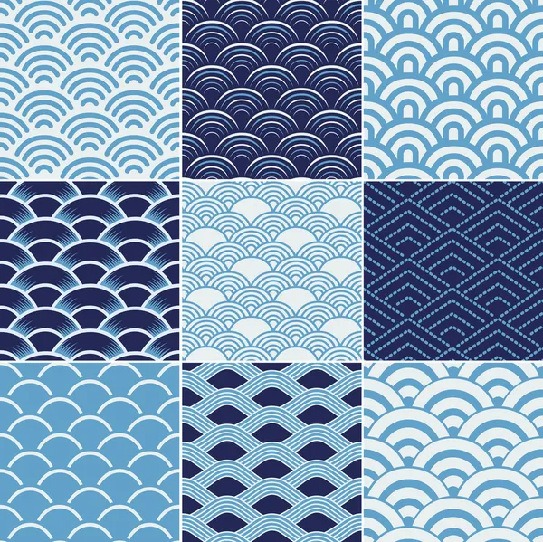 Dikişsiz ocean wave doku deseninin