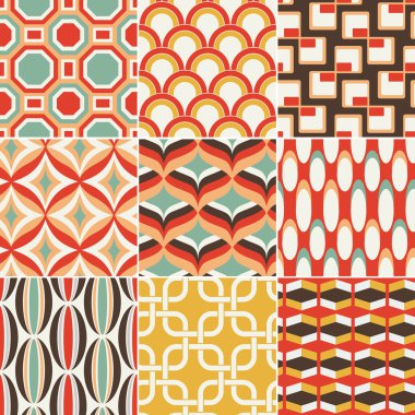 Kusursuz Retro Desenli Yazdırma