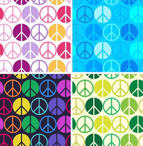 Peace symbol seamless pattern — Stock Vector