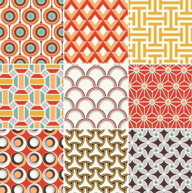 seamless retro pattern clipart