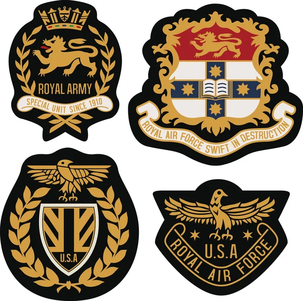 Escudo emblema real insignia — Archivo Imágenes Vectoriales