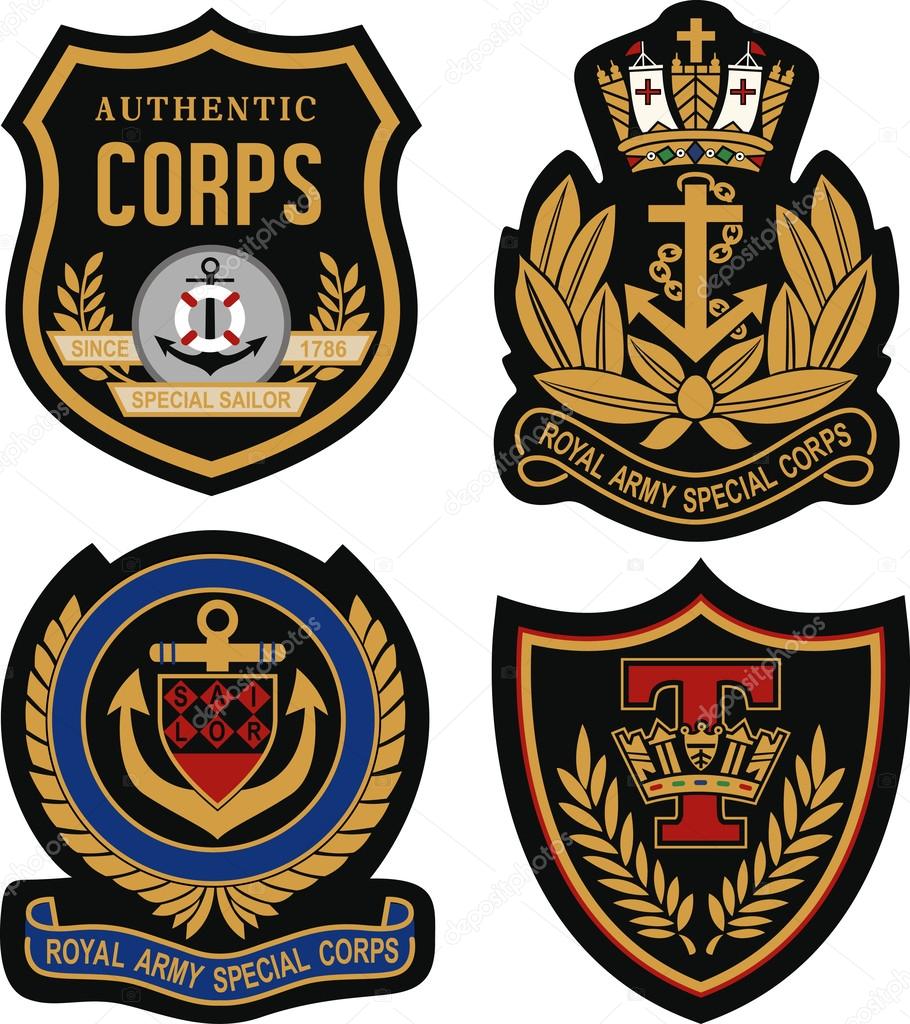 Royal emblem badge shield