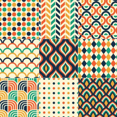 Kusursuz Retro Desenli Yazdırma