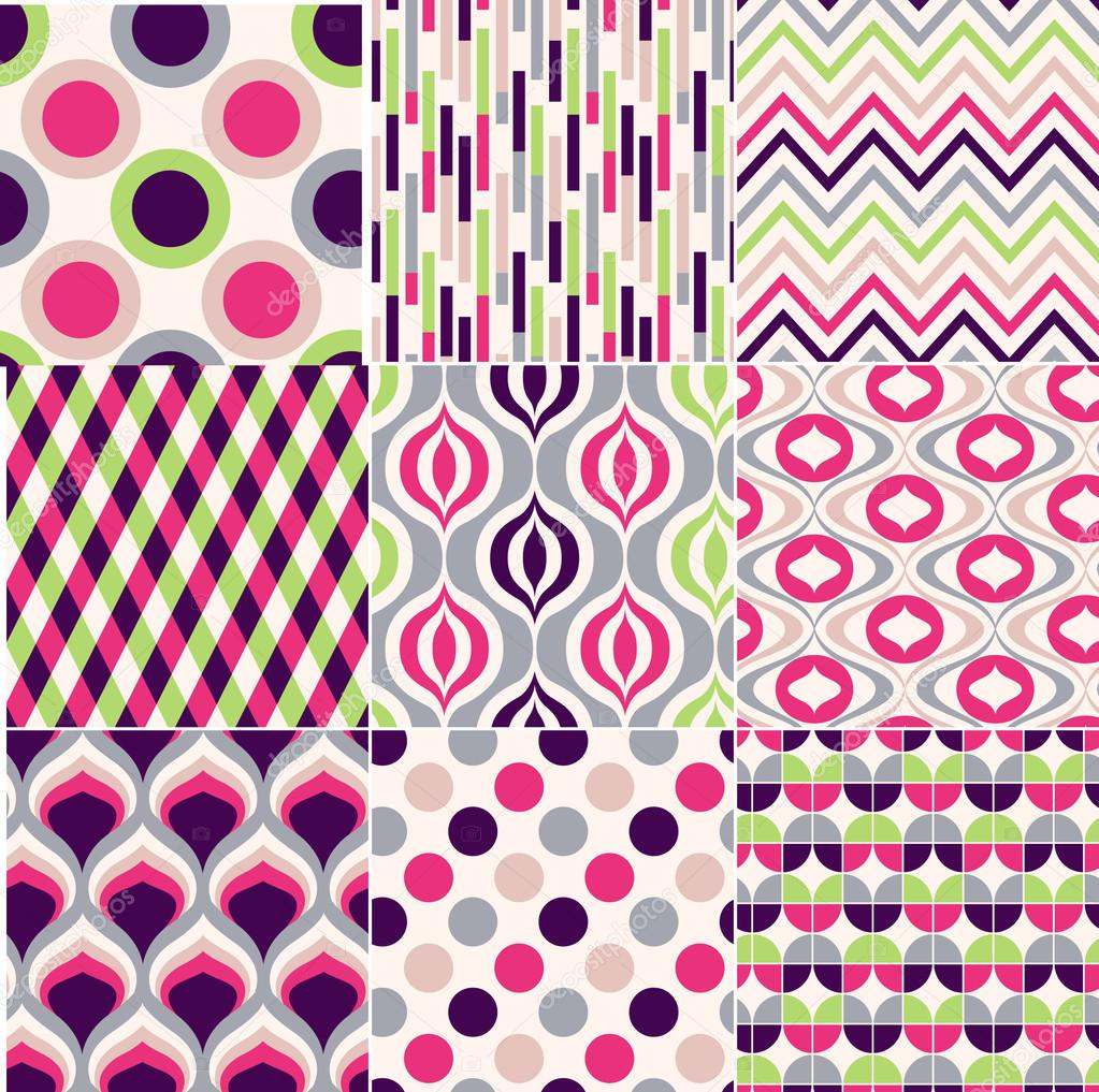 Colorful seamless geometric pattern