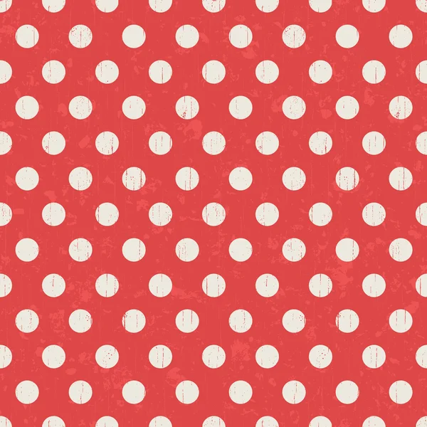 Naadloze rode polka dots patroon — Stockvector