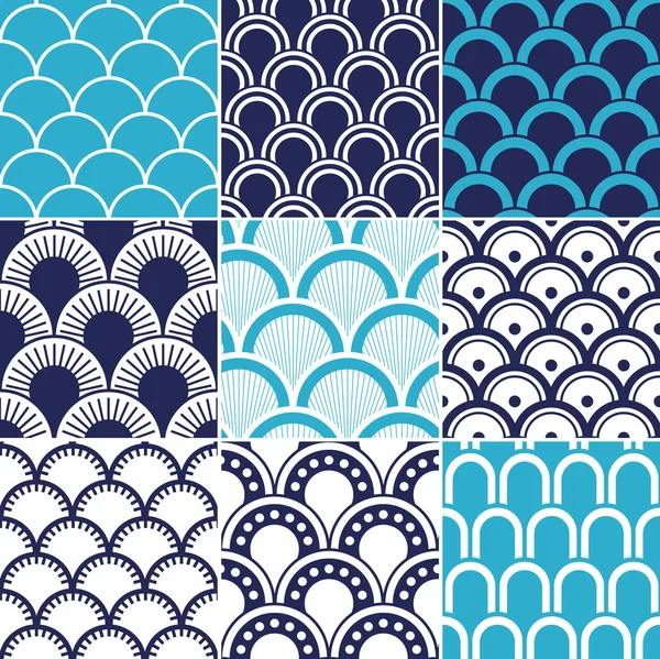 Seamless ocean wave pattern — Stock Vector