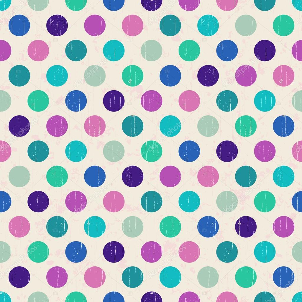 Seamless retro polka background