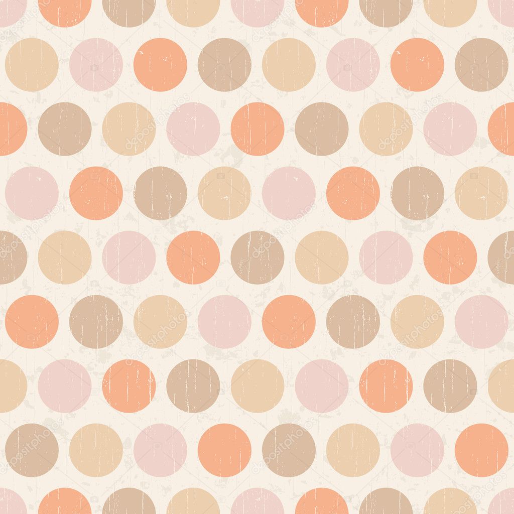 Seamless grunge circles polka dots background texture