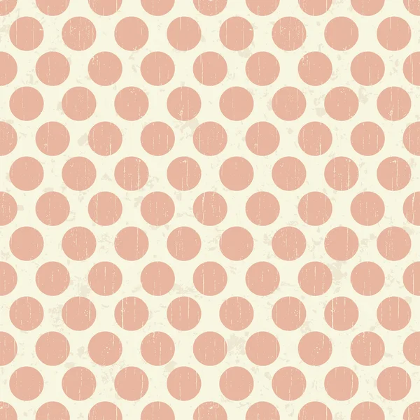 Seamless retro grunge polka dots background — Stock Vector