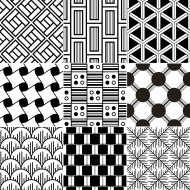 tek renkli kesintisiz geometrik desen