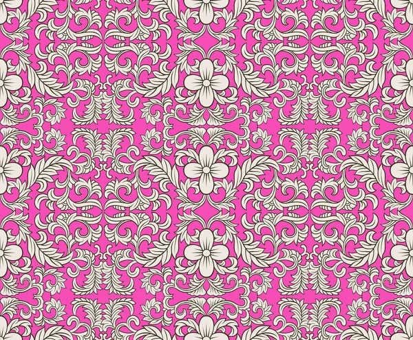 Patrón de ornamento floral sin costuras — Vector de stock