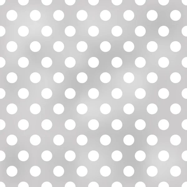 Seamless polka dots grey pattern — Stock Vector