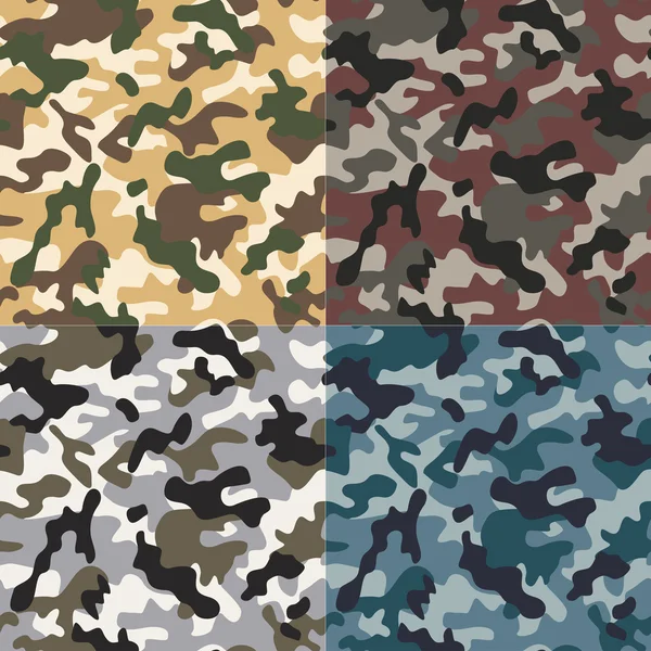 Kamouflage sömlöst mönster — Stock vektor
