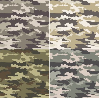 Seamless camouflage pattern clipart