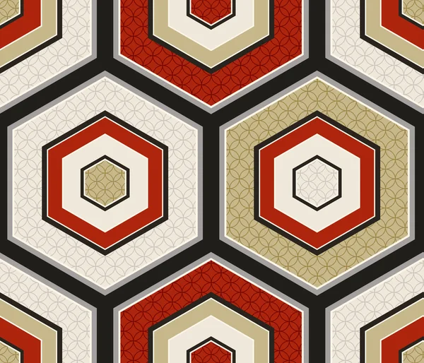 Modèle de crête hexagonale japonaise sans couture — Image vectorielle