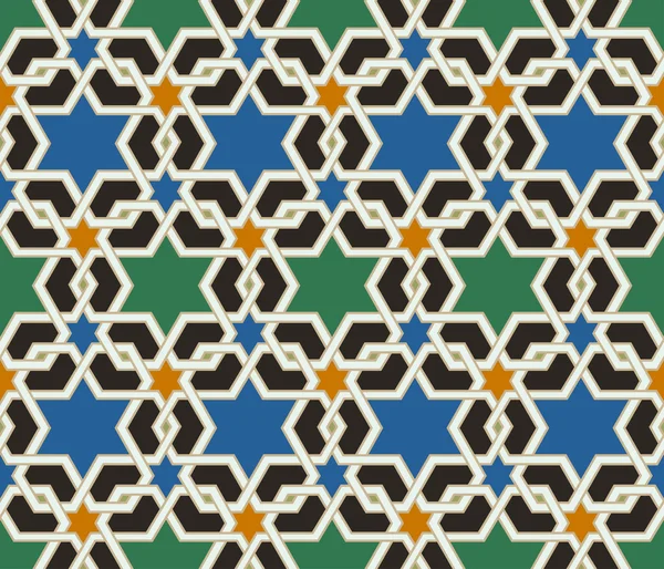 Бесшовный исламический геометрический узор — стоковый вектор
