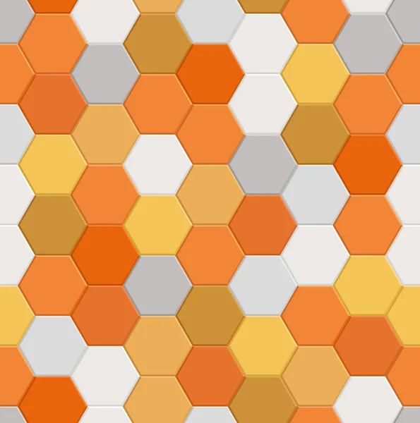 완벽 한 현대 오렌지 6 각형 패턴 — 스톡 벡터