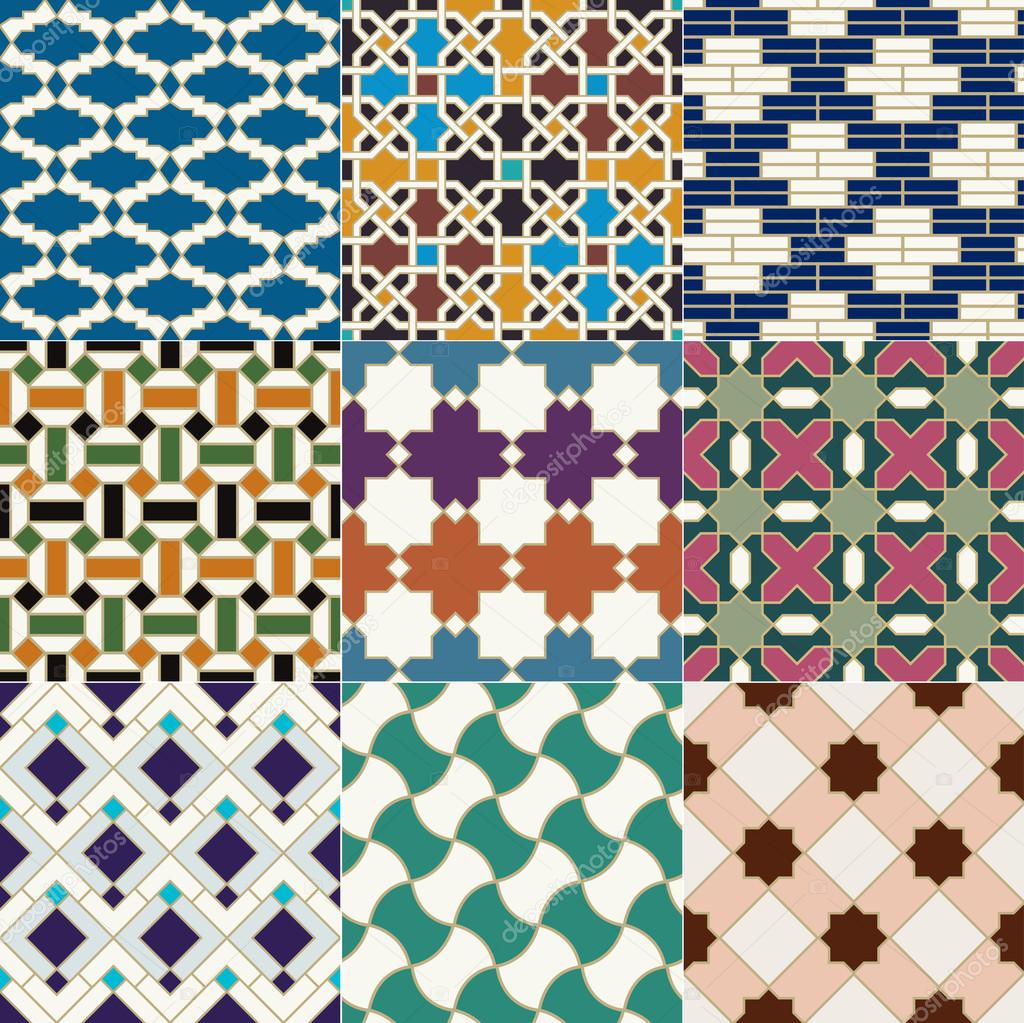 Seamless moroccan islamic tile pattern