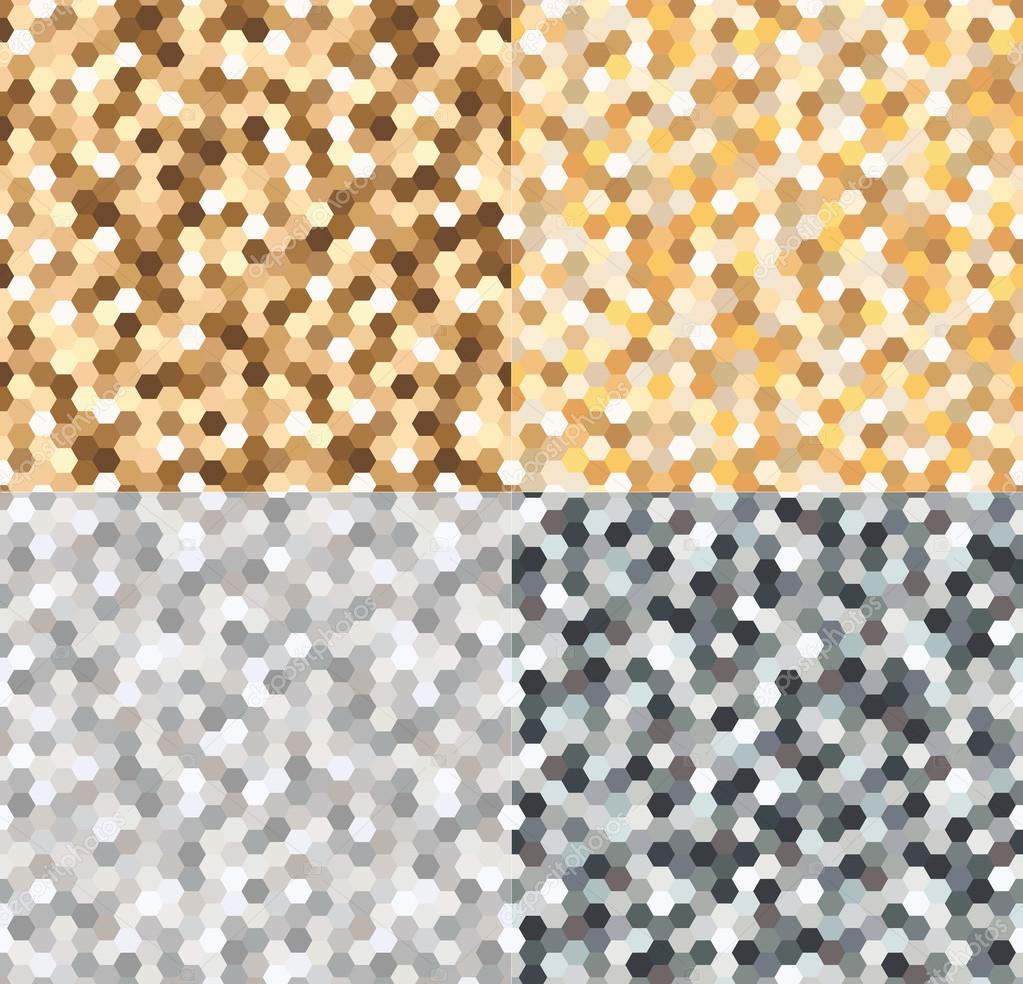 Seamless gold and silvery spots pattern