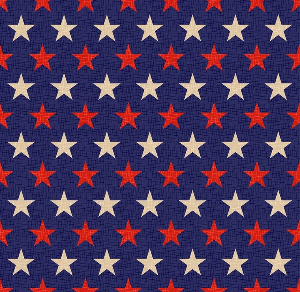 Seamless patriotic stars background — Stock Vector