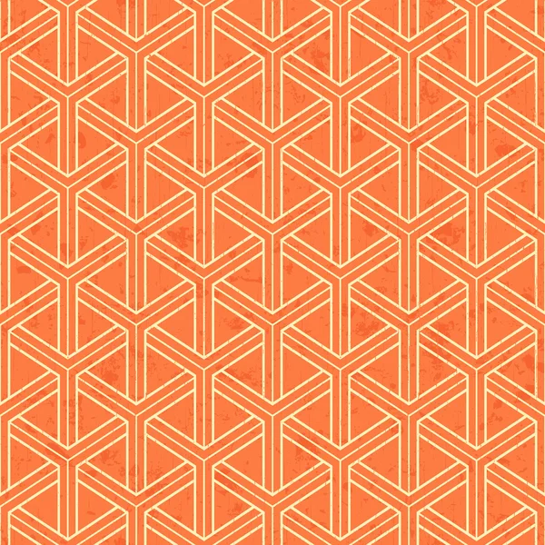 Naadloos met elkaar vergrendelend geometrisch patroon — Stockvector