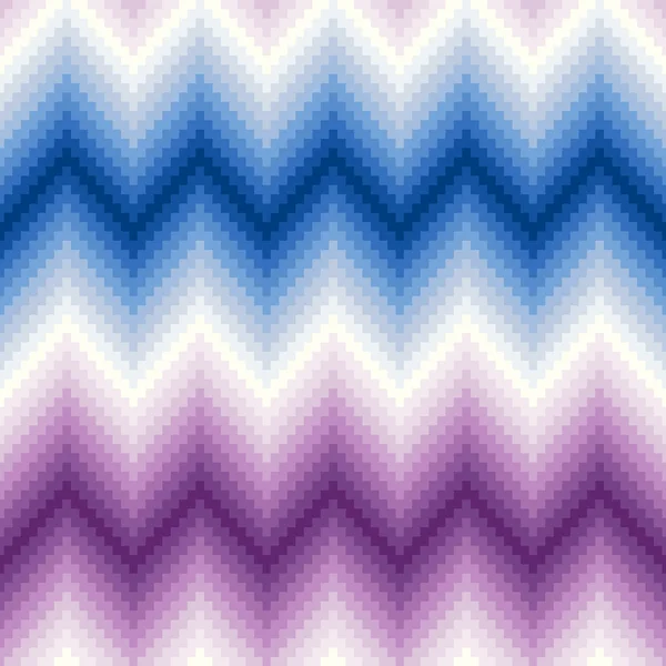 Motif sans couture en chevron pixellisé — Image vectorielle