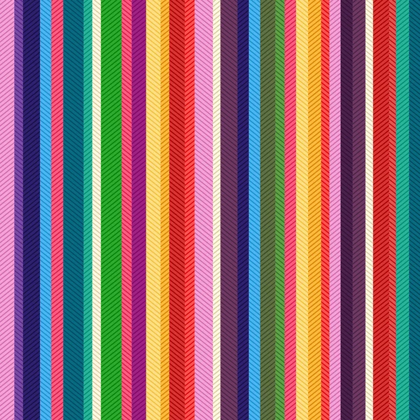 シームレスなカラフルな縞模様のテクスチャ パターン — ストックベクタ