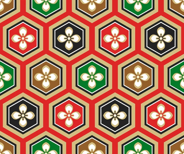 Seamless japanese traditional pattern — Stock Vector