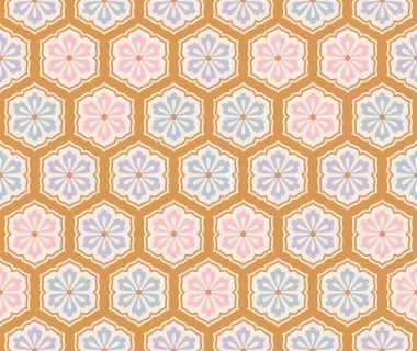 Sorunsuz geleneksel Japon çiçek kumaş arka plan