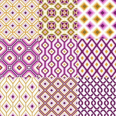 Dikişsiz retro geometrik duvar kağıdı sanat