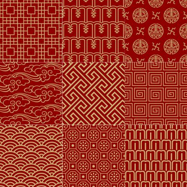 Seamless traditional auspicious chinese mesh pattern