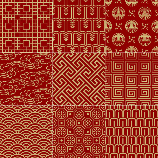 Seamless traditional auspicious chinese mesh pattern