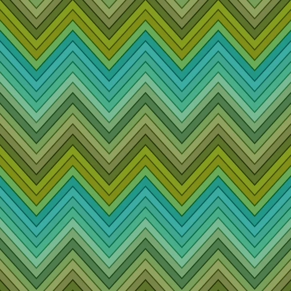 Seamless multicolor green horizontal fashion chevron pattern — Stock Vector