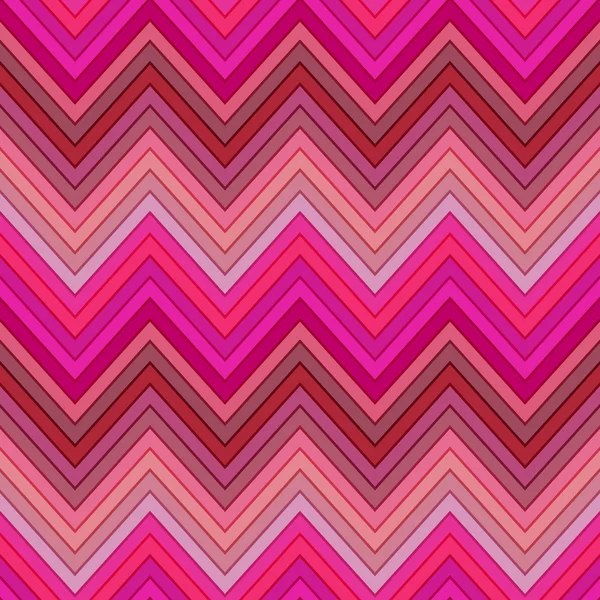 Nahtlose rosa, fuchsia und rote Farben horizontale Mode Chevron Muster — Stockvektor