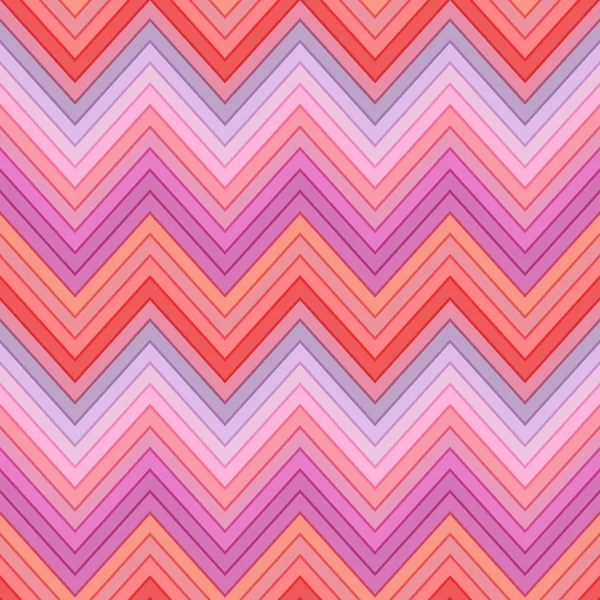 Seamless pink, fuchsia and red colors horizontal fashion chevron pattern — Stock Vector